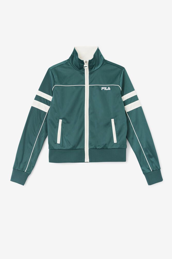 Fila Jacket Womens Green Pippa Track - Ireland 12876-QUDO